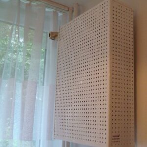 Osłony Wiszące typu A na grzejnik o rozstawie żeberek co 8 cm, podejście lewe